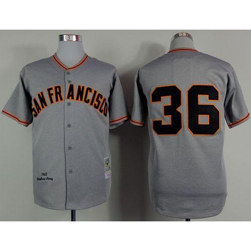 Mitchell And Ness 1962 San Francisco Giants #36 Gaylord Perry Grey Stitched Jersey Men's cheap jerseys for sale - CheapJerseys.Shop