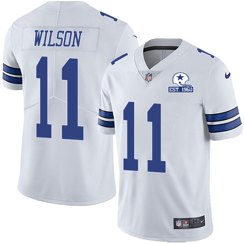 Dallas Cowboys #11 Cedrick Wilson White Men's Stitched With Established In 1960 Patch Vapor Untouchable Limited Jersey Men's cheap jerseys for sale - CheapJerseys.Shop
