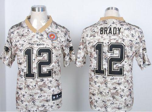 Patriots #12 Tom Brady Camo USMC Men's Stitched Elite Jersey cheap jerseys for sale - CheapJerseys.Shop