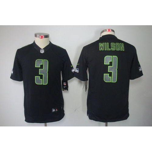 Seattle Seahawks #3 Russell Wilson Black Impact Youth Stitched Limited Jersey Youth cheap jerseys for sale - CheapJerseys.Shop