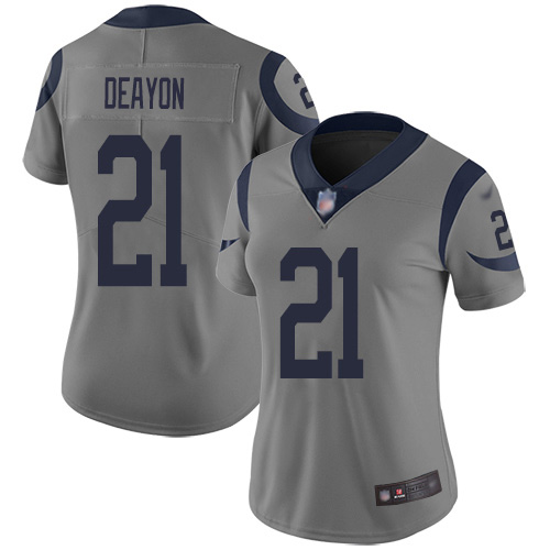Los Angeles Rams #21 Donte Deayon Gray Women's Stitched Limited Inverted Legend Jersey Womens cheap jerseys for sale - CheapJerseys.Shop