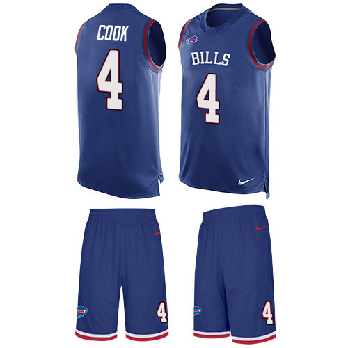 Bills #4 James Cook Royal Blue Team Color Men's Stitched Limited Tank Top Suit Jersey cheap jerseys for sale - CheapJerseys.Shop