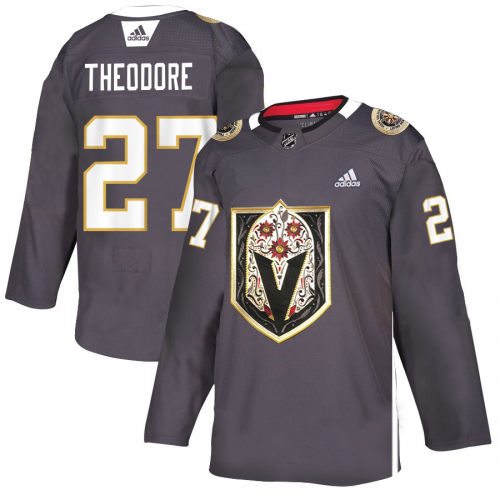 Vegas Golden Vegas Golden Knights #27 Shea Theodore Men's Grey Latino Heritage Night Stitched Jersey Men's cheap jerseys for sale - CheapJerseys.Shop