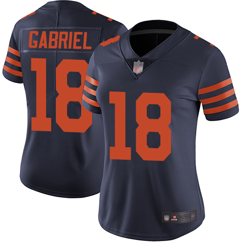 Chicago Bears #18 Taylor Gabriel Navy Blue Alternate Women's Stitched Vapor Untouchable Limited Jersey Womens cheap jerseys for sale - CheapJerseys.Shop