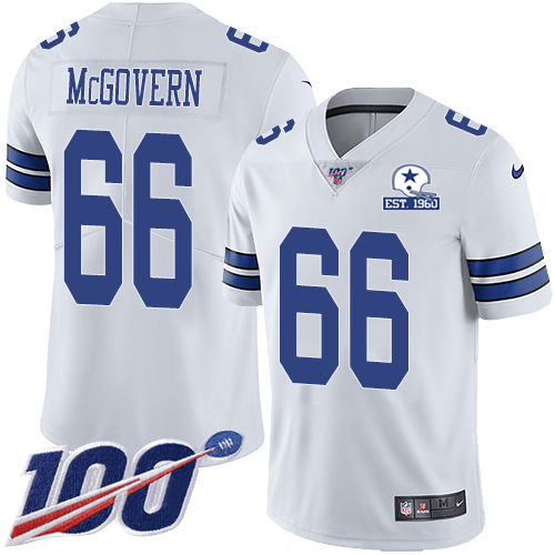 Dallas Cowboys #66 Connor McGovern White Men's Stitched With Established In 1960 Patch 100th Season Vapor Untouchable Limited Jersey Men's cheap jerseys for sale - CheapJerseys.Shop