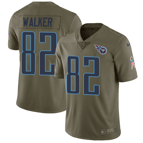 Tennessee Titans #82 Delanie Walker Olive Youth Stitched Limited 2017 Salute to Service Jersey Youth cheap jerseys for sale - CheapJerseys.Shop