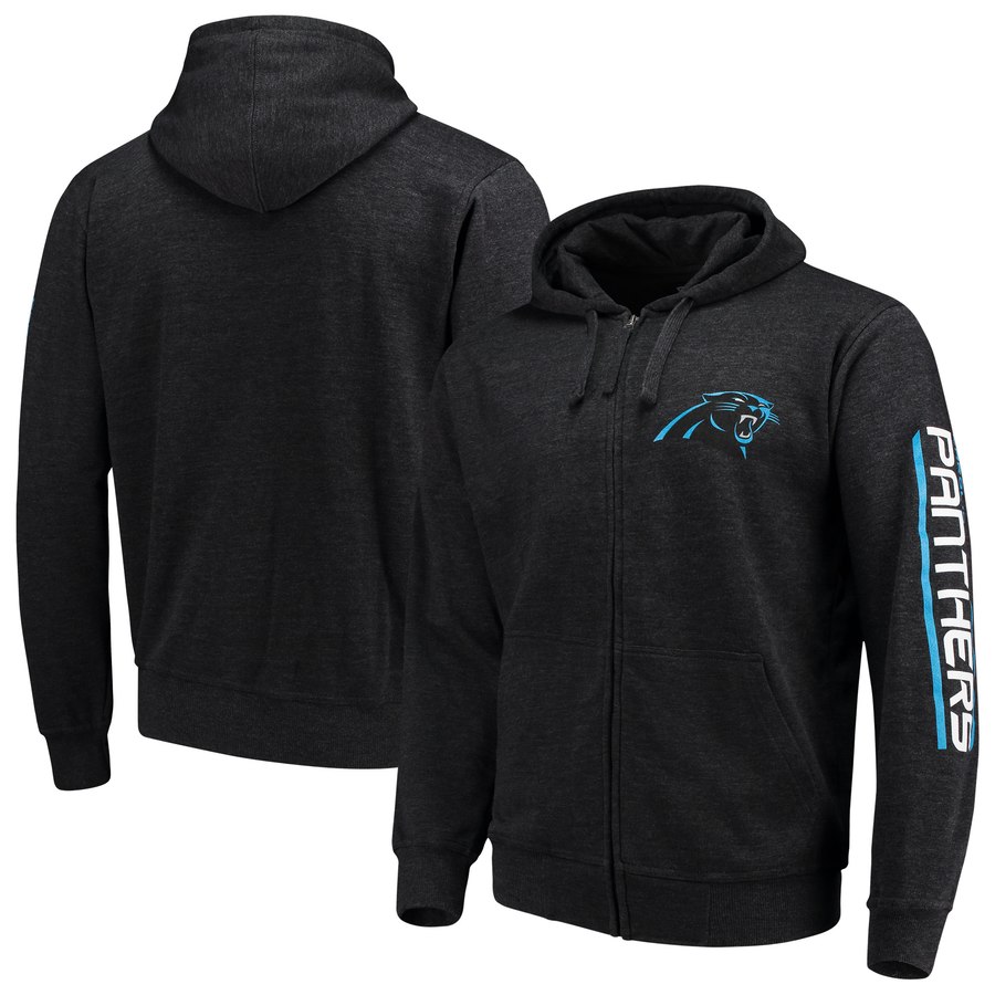 Carolina Panthers G-III Sports By Carl Banks Post Route Full-Zip Hoodie Charcoal cheap jerseys for sale - CheapJerseys.Shop
