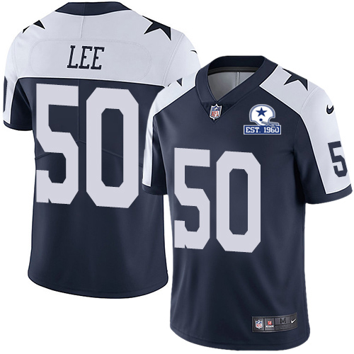 Dallas Cowboys #50 Sean Lee Navy Blue Thanksgiving Men's Stitched With Established In 1960 Patch Vapor Untouchable Limited Throwback Jersey Men's cheap jerseys for sale - CheapJerseys.Shop