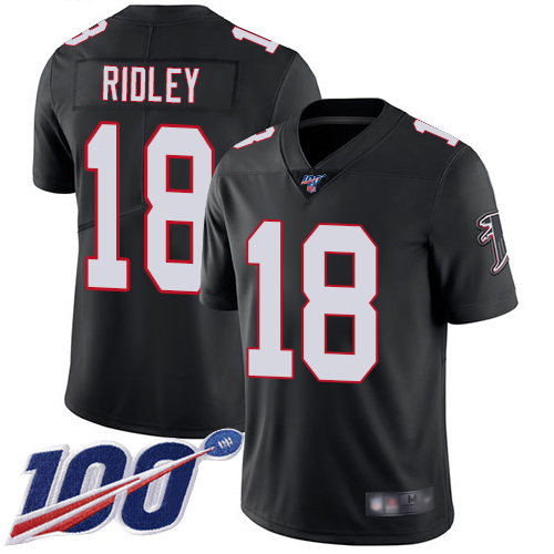 Falcons #18 Calvin Ridley Black Alternate Youth Stitched 100th Season Vapor Limited Jersey cheap jerseys for sale - CheapJerseys.Shop