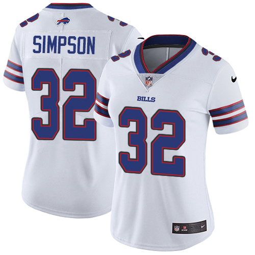 Buffalo Bills #32 O. J. Simpson White Women's Stitched Vapor Untouchable Limited Jersey Womens cheap jerseys for sale - CheapJerseys.Shop
