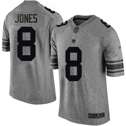 Giants #8 Daniel Jones Gray Men's Stitched Limited Gridiron Gray Jersey cheap jerseys for sale - CheapJerseys.Shop
