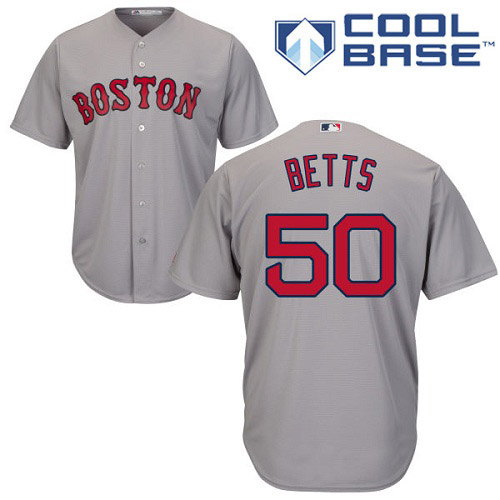 Boston Red Sox #50 Mookie Betts Grey Cool Base Stitched Youth Jersey Youth cheap jerseys for sale - CheapJerseys.Shop