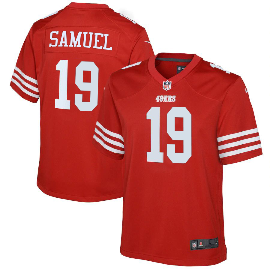 San Francisco 49ers #19 Deebo Samuel Scarlet Youth 2022-23 Game Jersey cheap jerseys for sale - CheapJerseys.Shop