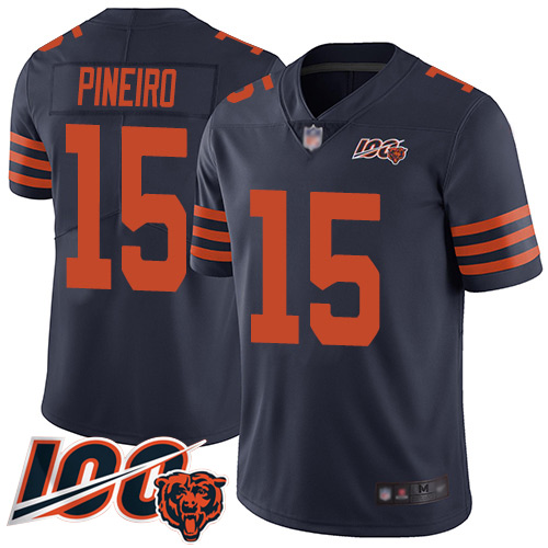 Chicago Bears #15 Eddy Pineiro Navy Blue Alternate Youth Stitched 100th Season Vapor Limited Jersey Youth cheap jerseys for sale - CheapJerseys.Shop