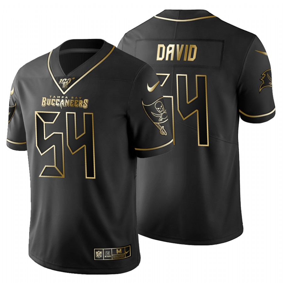 Tampa Bay Buccaneers #54 Lavonte David Men's Black Golden Limited 100 Jersey cheap jerseys for sale - CheapJerseys.Shop