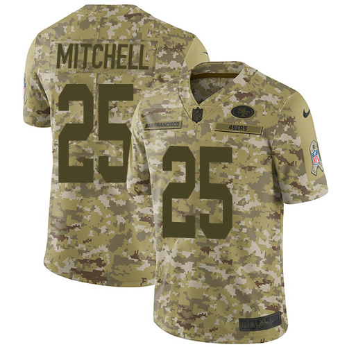 49ers #25 Elijah Mitchell Camo Youth Stitched Limited 2018 Salute To Service Jersey cheap jerseys for sale - CheapJerseys.Shop