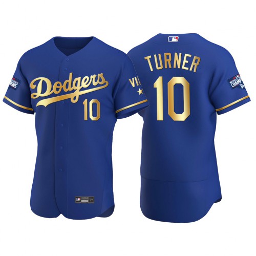 Los Angeles Los Angeles Dodgers #10 Justin Turner Men's Authentic 2021 Gold Program World Series Champions Jersey Royal Men's cheap jerseys for sale - CheapJerseys.Shop