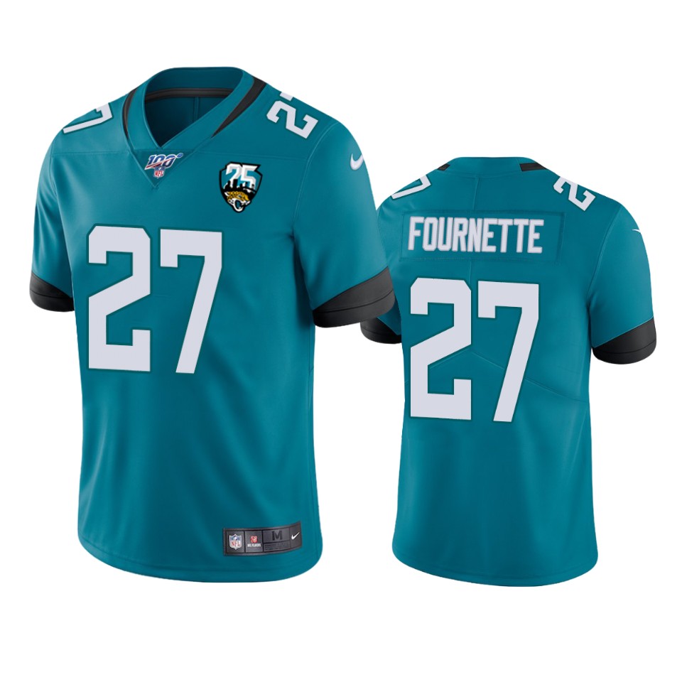 Jaguars #27 Leonard Fournette Teal 25th Anniversary Vapor Limited Stitched 100th Season Jersey cheap jerseys for sale - CheapJerseys.Shop
