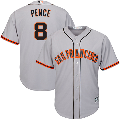 San Francisco Giants #8 Hunter Pence Grey Road Cool Base Stitched Youth Jersey Youth cheap jerseys for sale - CheapJerseys.Shop