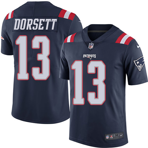 New England Patriots #13 Phillip Dorsett Navy Blue Youth Stitched Limited Rush Jersey Youth cheap jerseys for sale - CheapJerseys.Shop