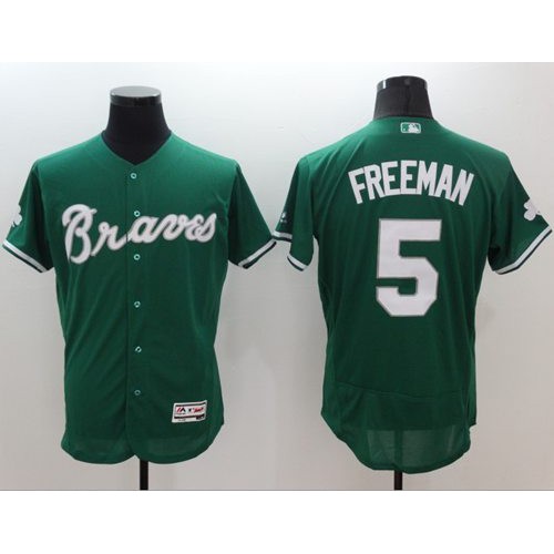 Atlanta Braves #5 Freddie Freeman Green Celtic Flexbase Authentic Collection Stitched Jersey Men's cheap jerseys for sale - CheapJerseys.Shop