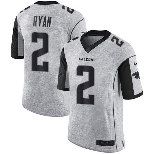 Atlanta Falcons #2 Matt Ryan Gray Men's Stitched Limited Gridiron Gray II Jersey Men's cheap jerseys for sale - CheapJerseys.Shop