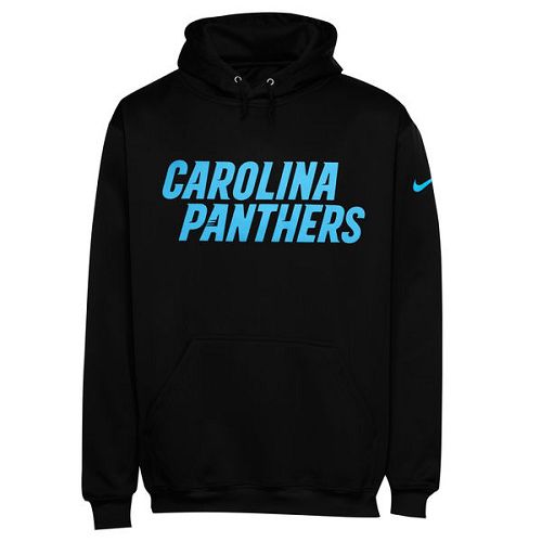 Men's Carolina Panthers Black KO Wordmark Performance Hoodie cheap jerseys for sale - CheapJerseys.Shop