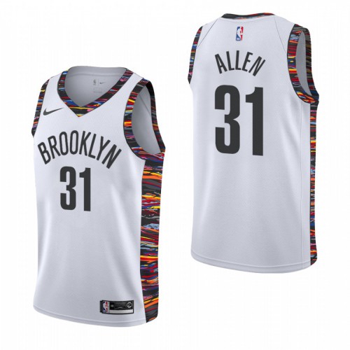 Brooklyn Nets #31 Jarrett Allen 2019-20 White City Edition Jersey Mens cheap jerseys for sale - CheapJerseys.Shop