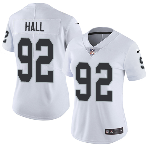 Las Vegas Raiders #92 P.J. Hall White Women's Stitched Vapor Untouchable Limited Jersey Womens cheap jerseys for sale - CheapJerseys.Shop