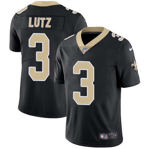New Orleans Saints #3 Wil Lutz Black Team Color Men's Stitched Vapor Untouchable Limited Jersey Men's cheap jerseys for sale - CheapJerseys.Shop