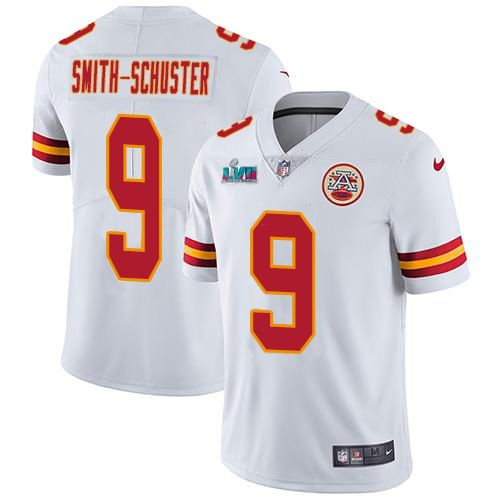 Chiefs #9 JuJu Smith-Schuster White Super Bowl LVII Patch Men's Stitched Vapor Untouchable Limited Jersey cheap jerseys for sale - CheapJerseys.Shop