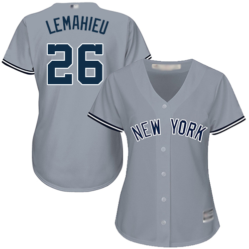 New York Yankees #26 DJ LeMahieu Grey Road Women's Stitched Jersey Womens cheap jerseys for sale - CheapJerseys.Shop