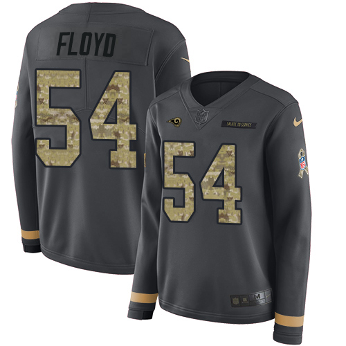 Los Angeles Rams #54 Leonard Floyd Anthracite Salute to Service Women's Stitched Limited Therma Long Sleeve Jersey Womens cheap jerseys for sale - CheapJerseys.Shop