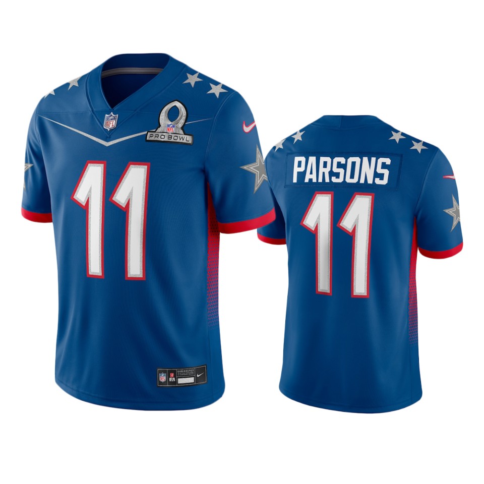 Cowboys #11 Micah Parsons Men's 2022 NFC Pro Bowl Game Jersey Royal cheap jerseys for sale - CheapJerseys.Shop