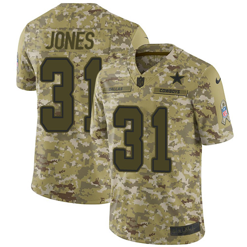 Dallas Cowboys #31 Byron Jones Camo Youth Stitched Limited 2018 Salute to Service Jersey Youth cheap jerseys for sale - CheapJerseys.Shop