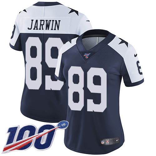 Dallas Cowboys #89 Blake Jarwin Navy Blue Thanksgiving Women's Stitched 100th Season Vapor Throwback Limited Jersey Womens cheap jerseys for sale - CheapJerseys.Shop