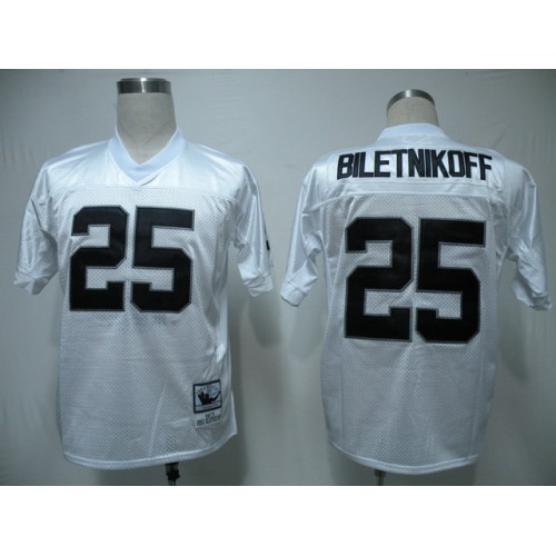 Mitchell & Ness Las Vegas Raiders #25 Fred Biletnikoff White Stitched Throwback Jersey Men's cheap jerseys for sale - CheapJerseys.Shop
