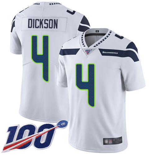 Seattle Seahawks #4 Michael Dickson White Men's Stitched 100th Season Vapor Limited Jersey Men's cheap jerseys for sale - CheapJerseys.Shop