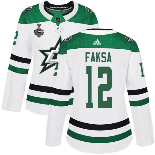 Dallas Stars #12 Radek Faksa White Road Authentic Women's 2020 Stanley Cup Final Stitched Jersey Womens cheap jerseys for sale - CheapJerseys.Shop