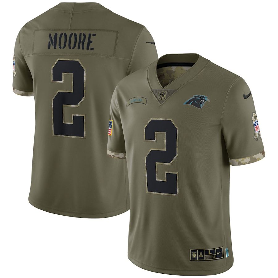 Carolina Panthers #2 D.J. Moore Men's 2022 Salute To Service Limited Jersey - Olive cheap jerseys for sale - CheapJerseys.Shop
