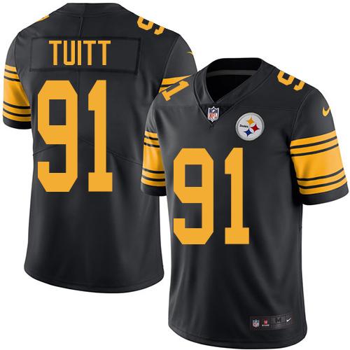 Pittsburgh Steelers #91 Stephon Tuitt Black Youth Stitched Limited Rush Jersey Youth cheap jerseys for sale - CheapJerseys.Shop