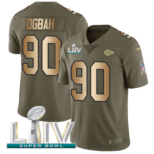 Kansas City Chiefs #90 Emmanuel Ogbah Olive/Gold Super Bowl LIV 2020 Men's Stitched Limited 2017 Salute To Service Jersey Men's cheap jerseys for sale - CheapJerseys.Shop