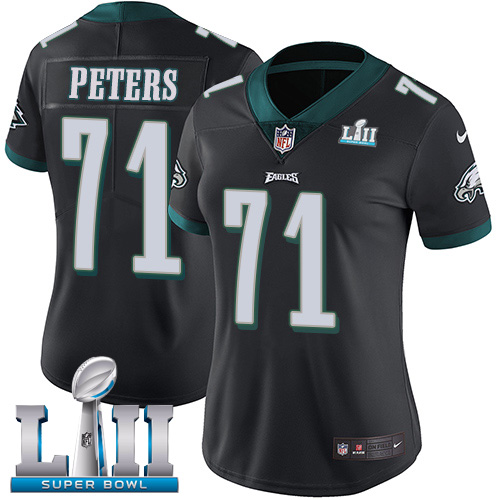 Philadelphia Eagles #71 Jason Peters Black Alternate Super Bowl LII Women's Stitched Vapor Untouchable Limited Jersey Womens cheap jerseys for sale - CheapJerseys.Shop