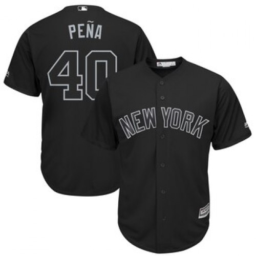 New York New York Yankees #40 Luis Severino Pena Majestic 2019 Players' Weekend Cool Base Player Jersey Black Men's cheap jerseys for sale - CheapJerseys.Shop