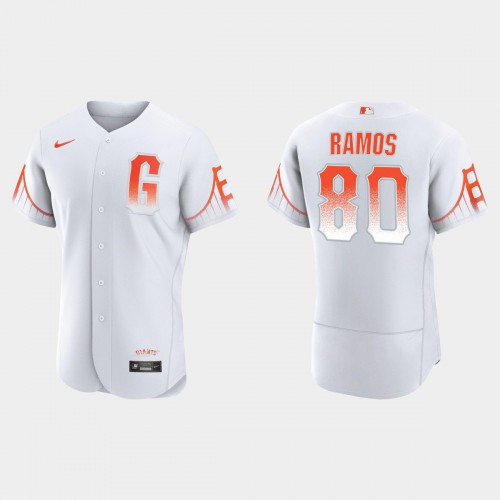 San Francisco San Francisco Giants #80 Heliot Ramos Men's 2021 City Connect Authentic White Jersey Men's cheap jerseys for sale - CheapJerseys.Shop