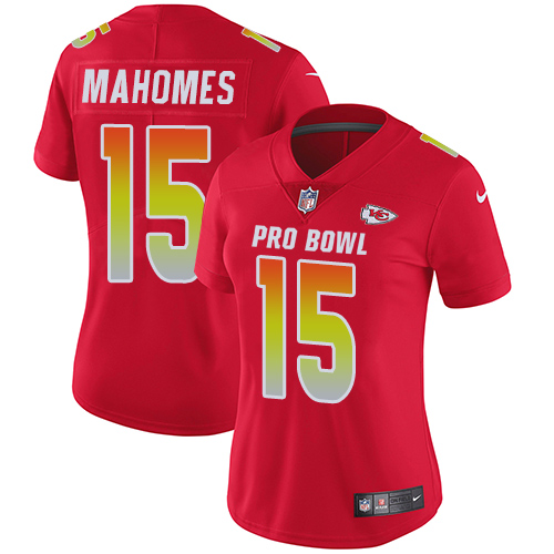Chiefs #15 Patrick Mahomes Red Women's Stitched Limited AFC 2019 Pro Bowl Jersey cheap jerseys for sale - CheapJerseys.Shop
