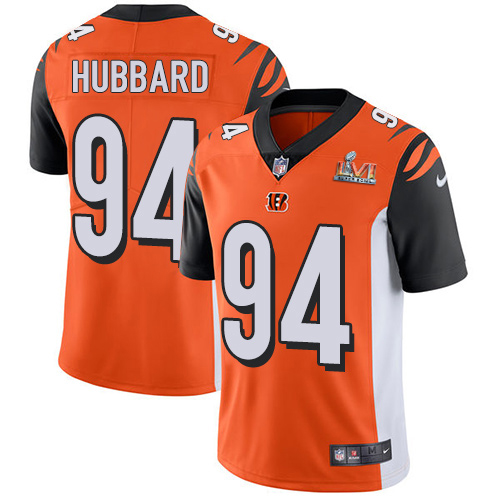 Bengals #94 Sam Hubbard Orange Alternate Super Bowl LVI Patch Men's Stitched Vapor Untouchable Limited Jersey cheap jerseys for sale - CheapJerseys.Shop