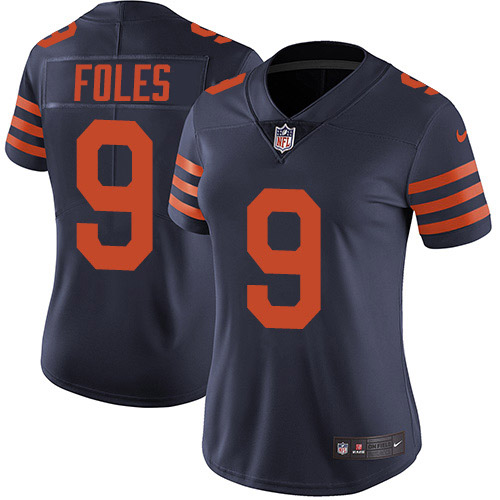 Chicago Bears #9 Nick Foles Navy Blue Alternate Women's Stitched Vapor Untouchable Limited Jersey Womens cheap jerseys for sale - CheapJerseys.Shop