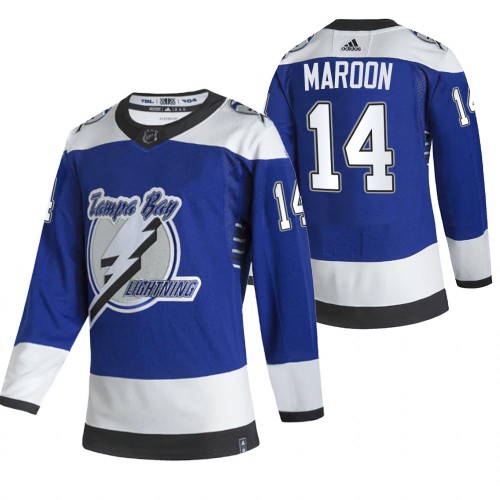 Tampa Bay Tampa Bay Lightning #14 Patrick Maroon Blue Men's 2020-21 Reverse Retro Alternate Jersey Men's cheap jerseys for sale - CheapJerseys.Shop