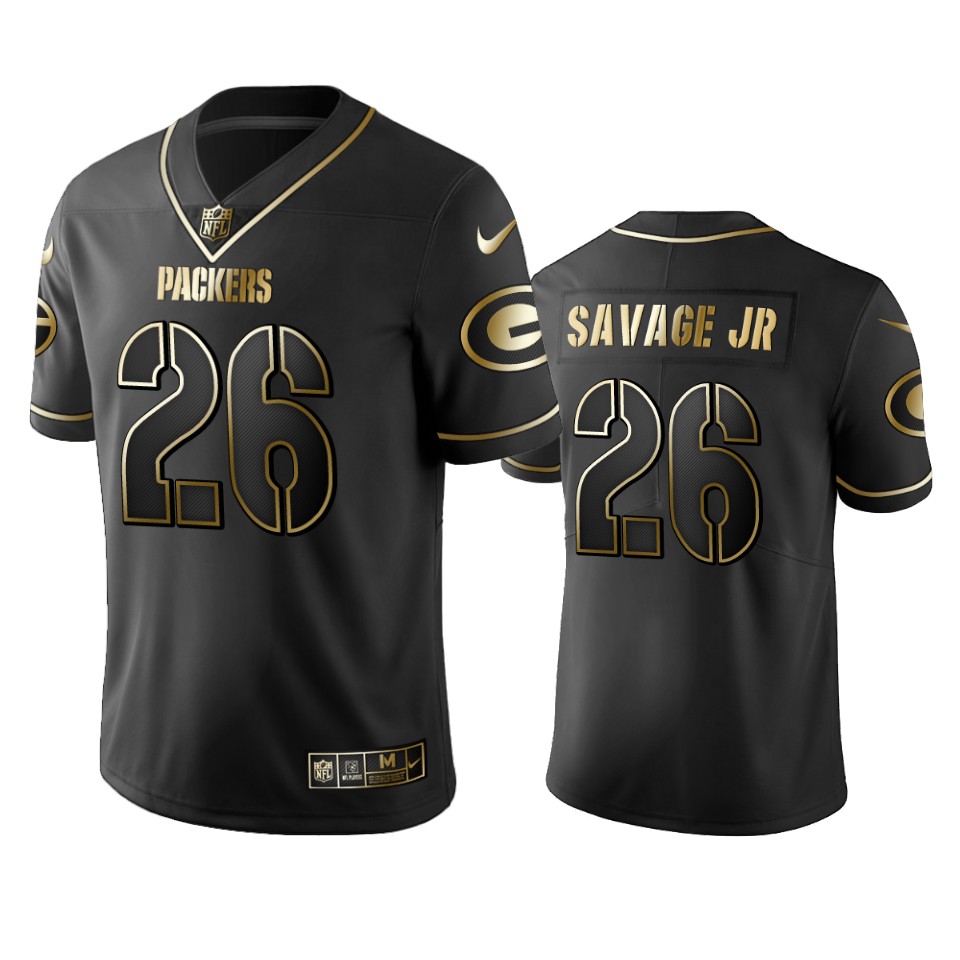 Packers #26 Darnell Savage Jr. Men's Stitched Vapor Untouchable Limited Black Golden Jersey cheap jerseys for sale - CheapJerseys.Shop